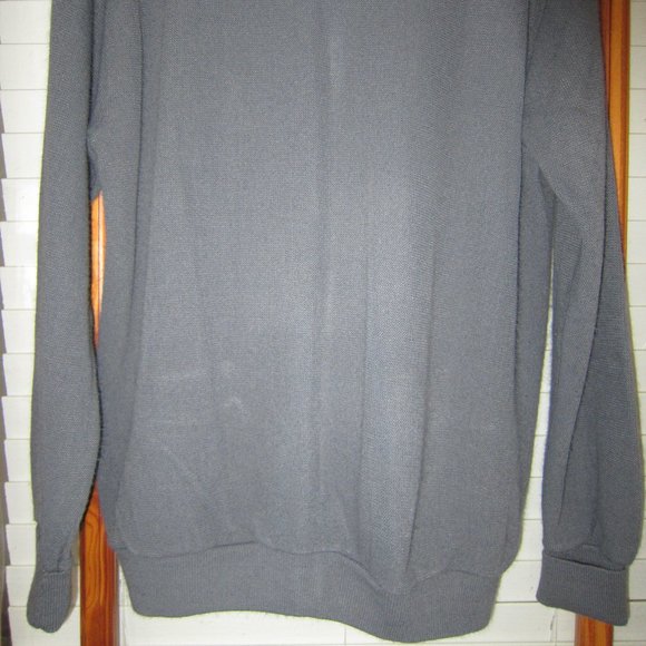 Par Four Cardigan Grampa Sweater Gray Men's Large 42-44 USA Made Vintage - Picture 9 of 9